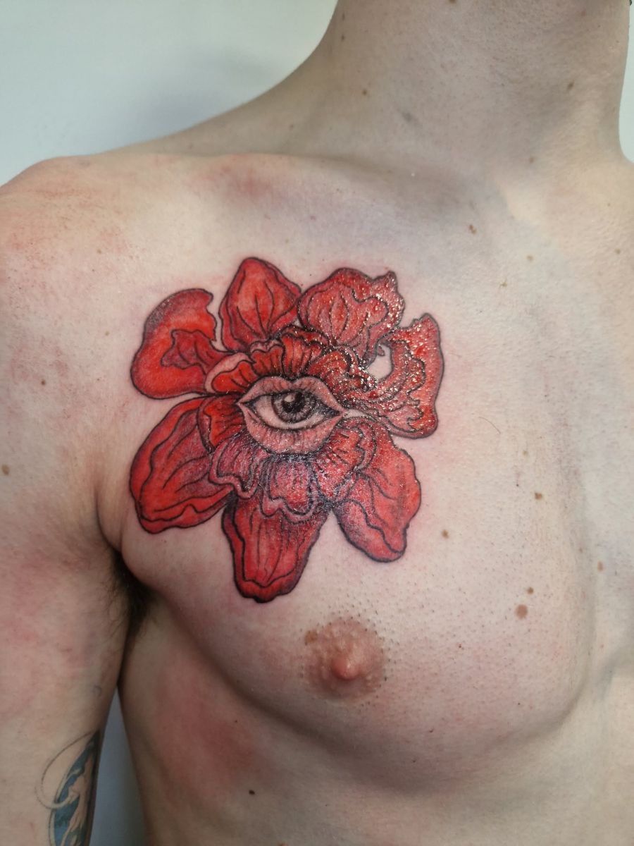 Un Regard Floral Captivant : Fusion Technique et Symbolique